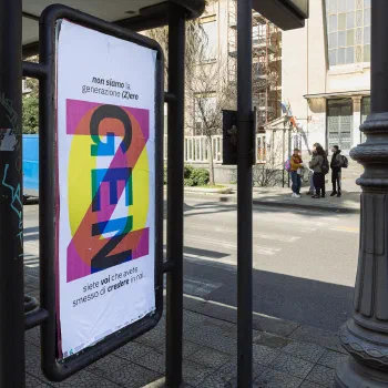 Foto del manifesto di Leonardo Barcio
