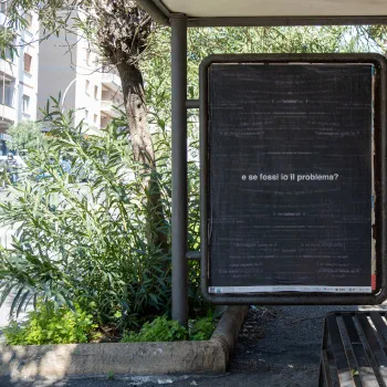 Foto del manifesto di Leonardo Mazzeo