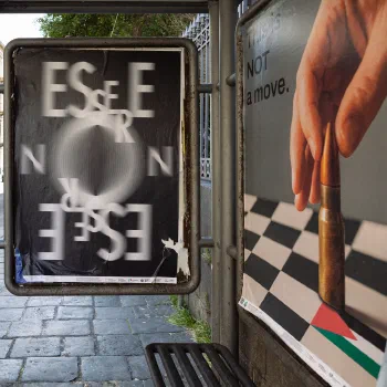 Foto del manifesto di Rachele Romano