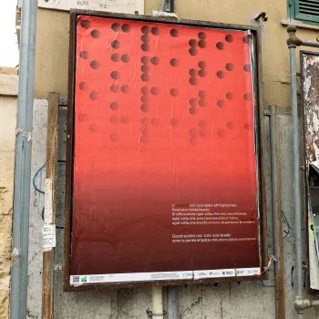 Foto del manifesto di Gabriele D'Amico